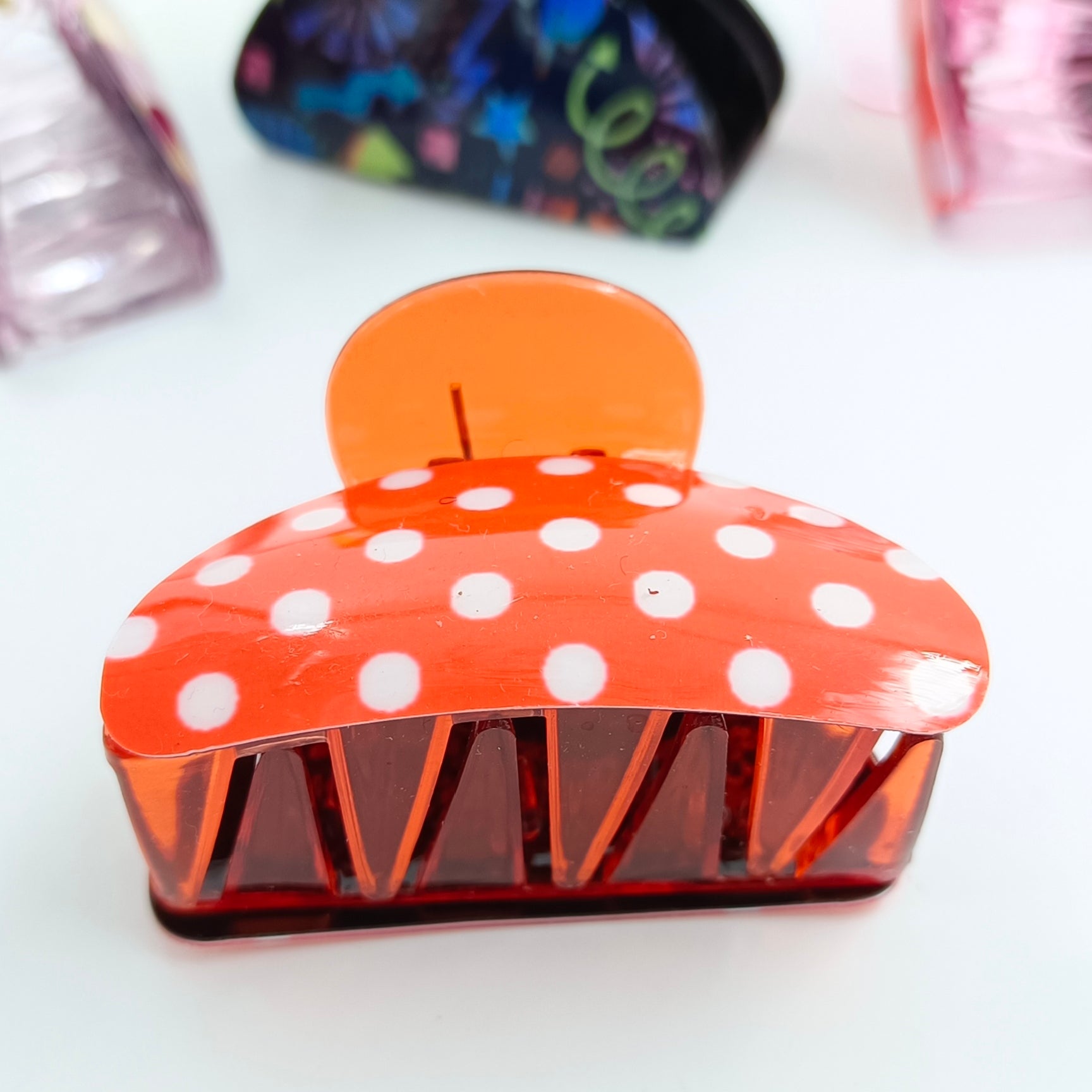 3 Pieces Zigzag teeth Multi Designs Hair Claw - Medium Size