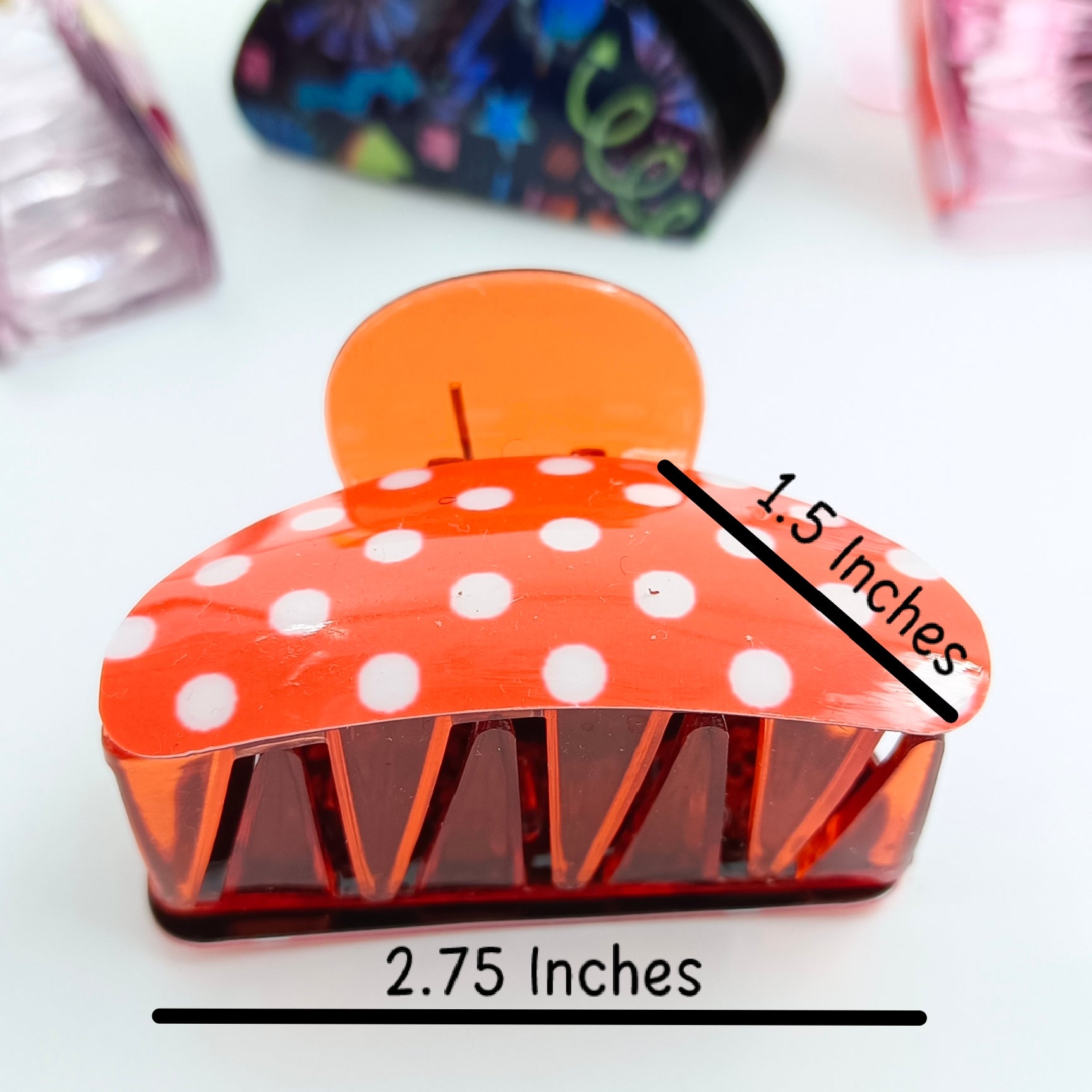 3 Pieces Zigzag teeth Multi Designs Hair Claw - Medium Size