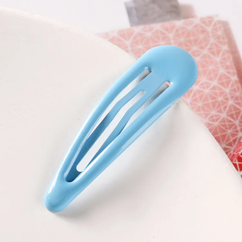 10 Pieces Candy Color Glossy Metal Hair Pins Barrettes - 2 Inches