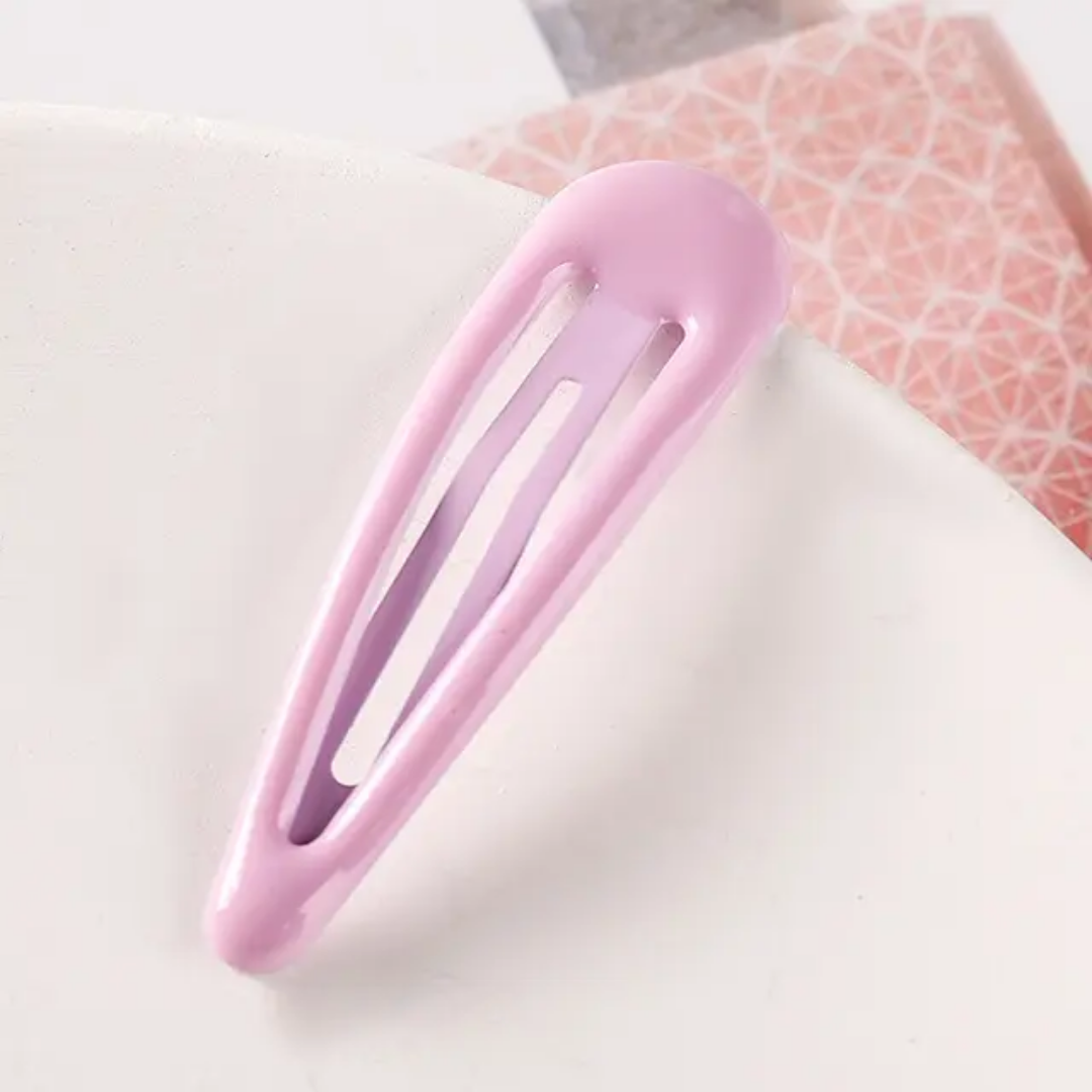 10 Pieces Candy Color Glossy Metal Hair Pins Barrettes - 2 Inches