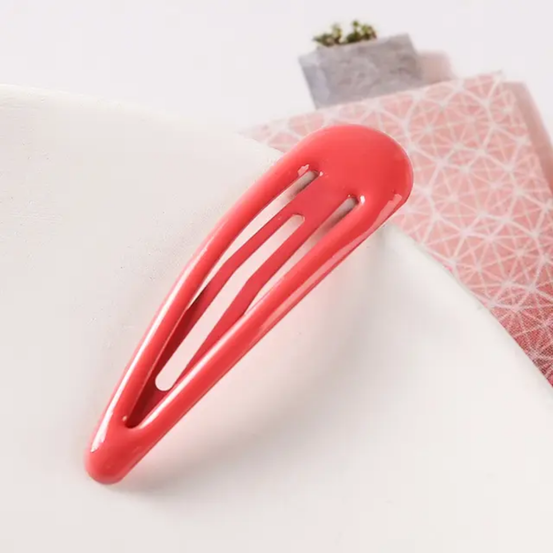 10 Pieces Candy Color Glossy Metal Hair Pins Barrettes - 2 Inches