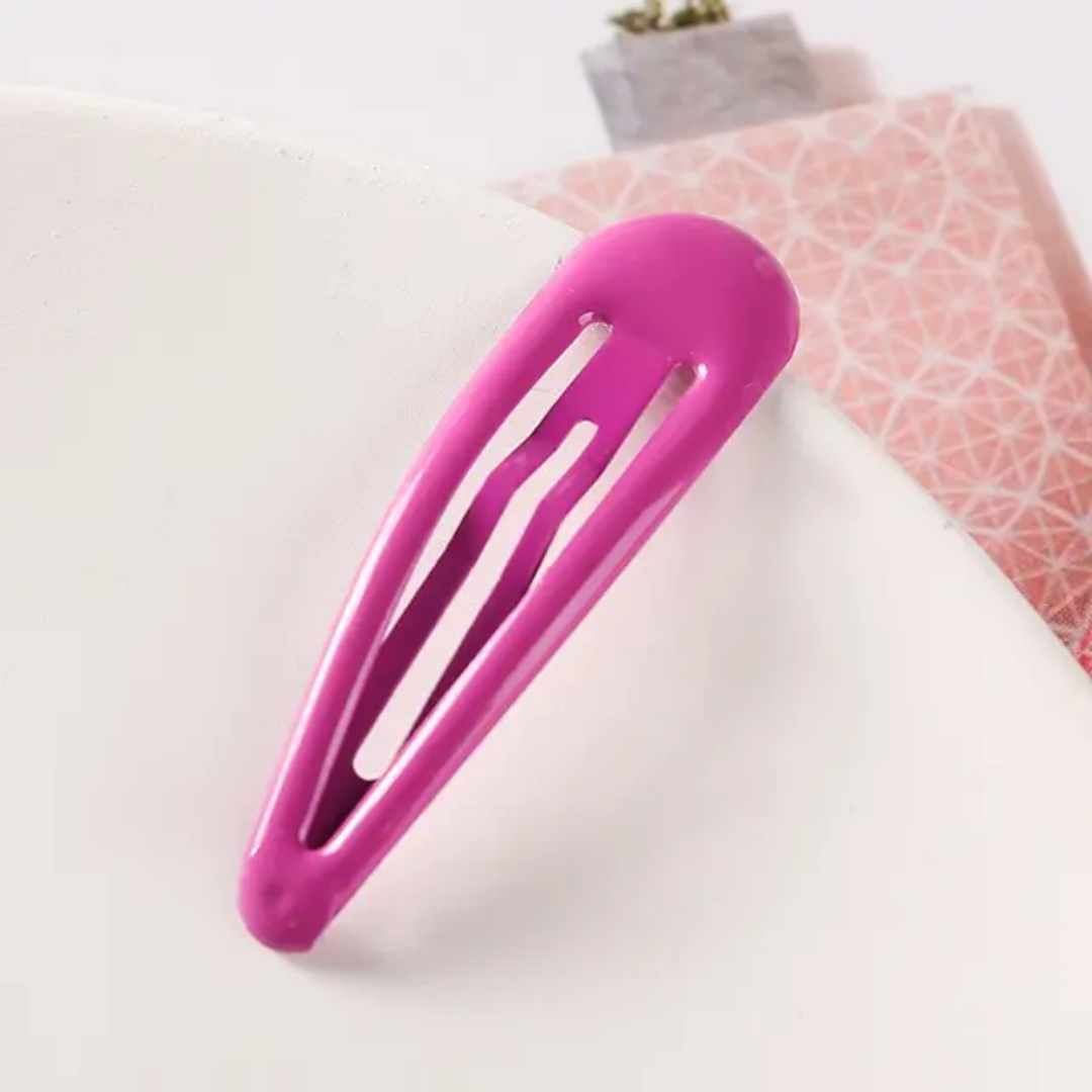 10 Pieces Candy Color Glossy Metal Hair Pins Barrettes - 2 Inches