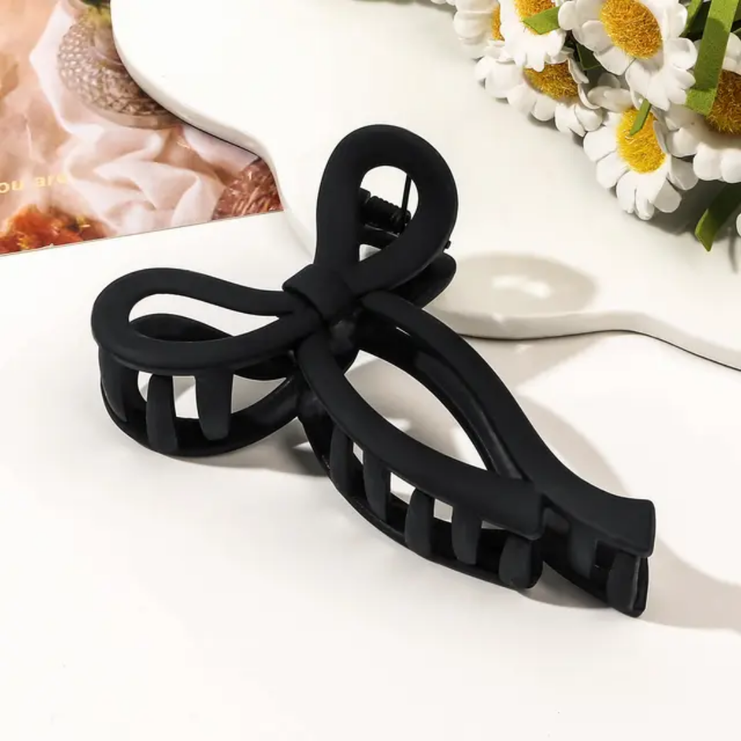 3 Pieces Large Bow Matte Hair Claw Clips