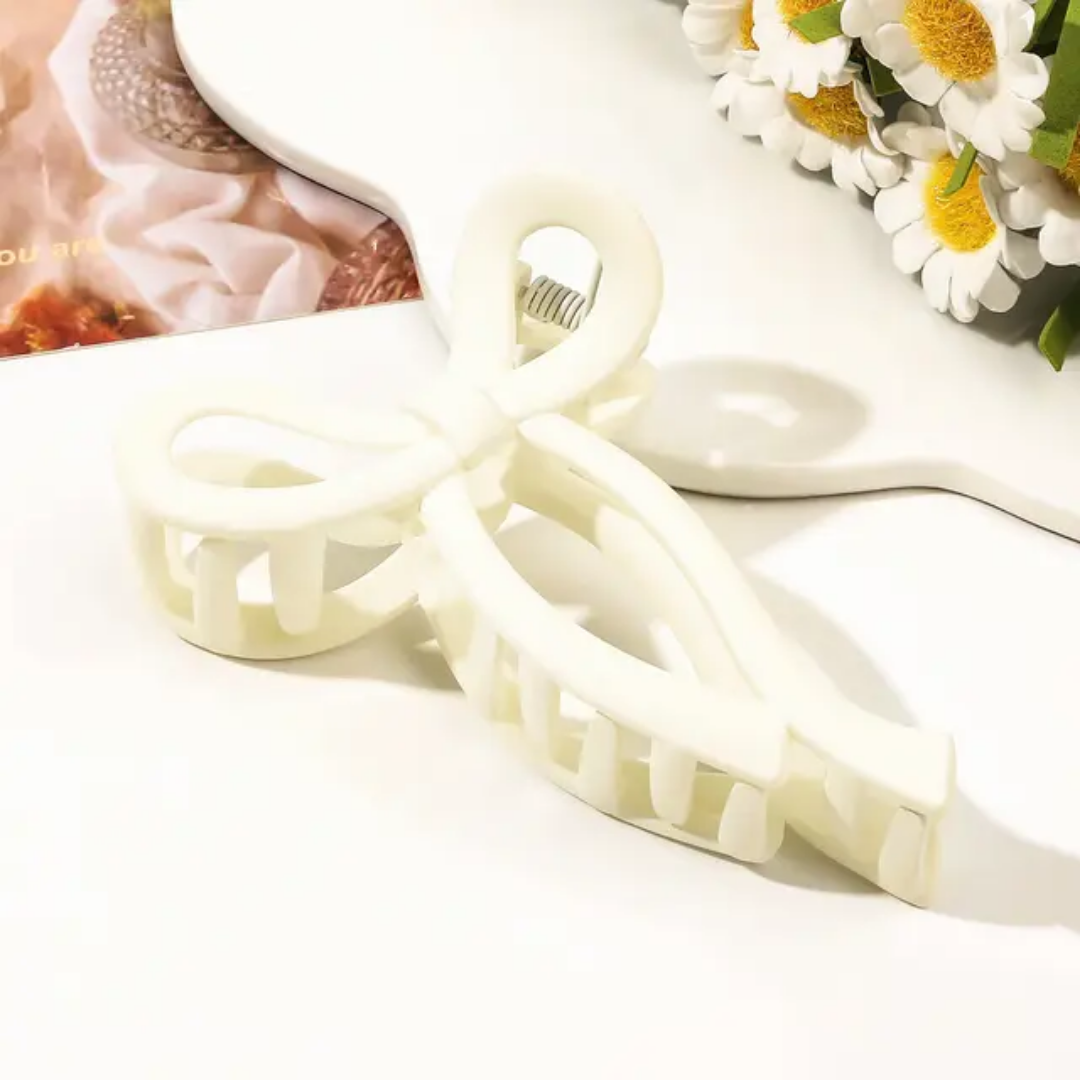 3 Pieces Large Bow Matte Hair Claw Clips