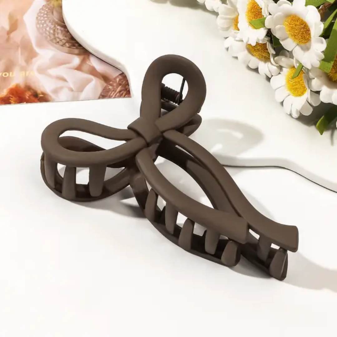 3 Pieces Large Bow Matte Hair Claw Clips