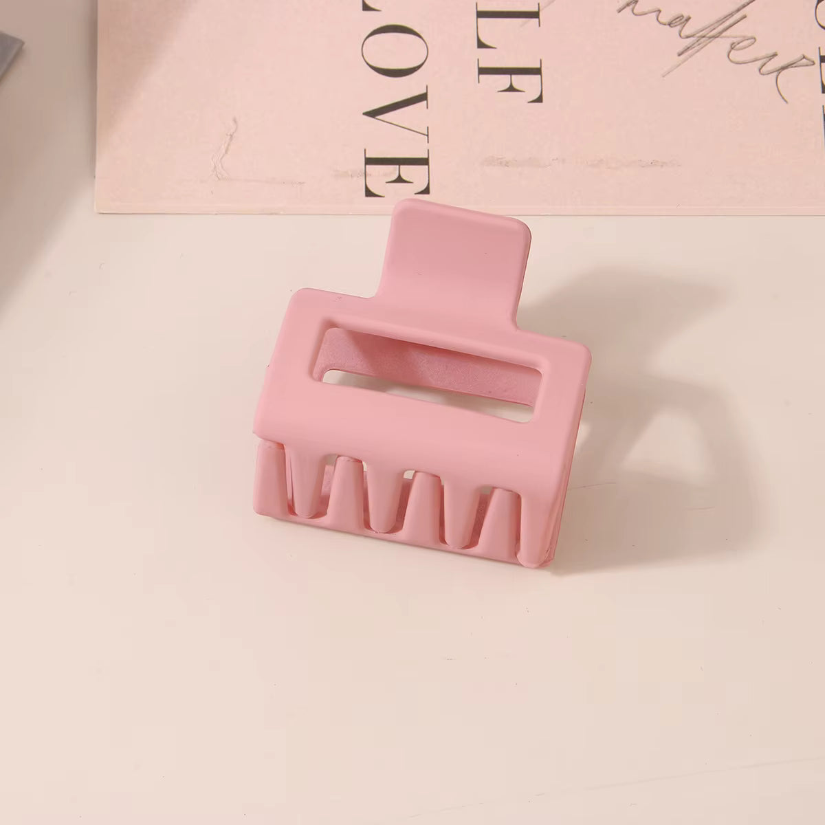 3 Pieces Multicolor Square Shape Hair Claw