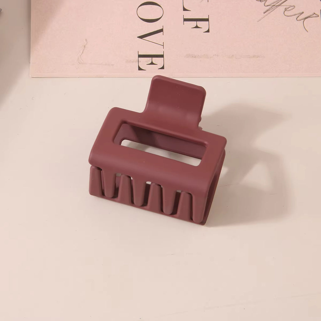 3 Pieces Multicolor Square Shape Hair Claw