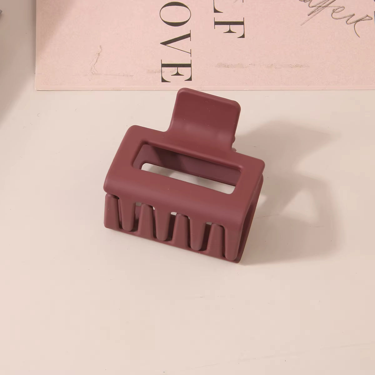 3 Pieces Multicolor Square Shape Hair Claw
