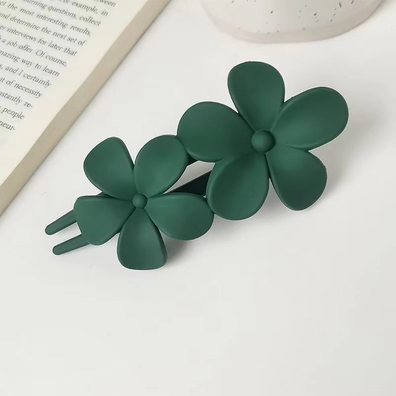 3 Pieces Korean Trendy Double Flower Hair Clips