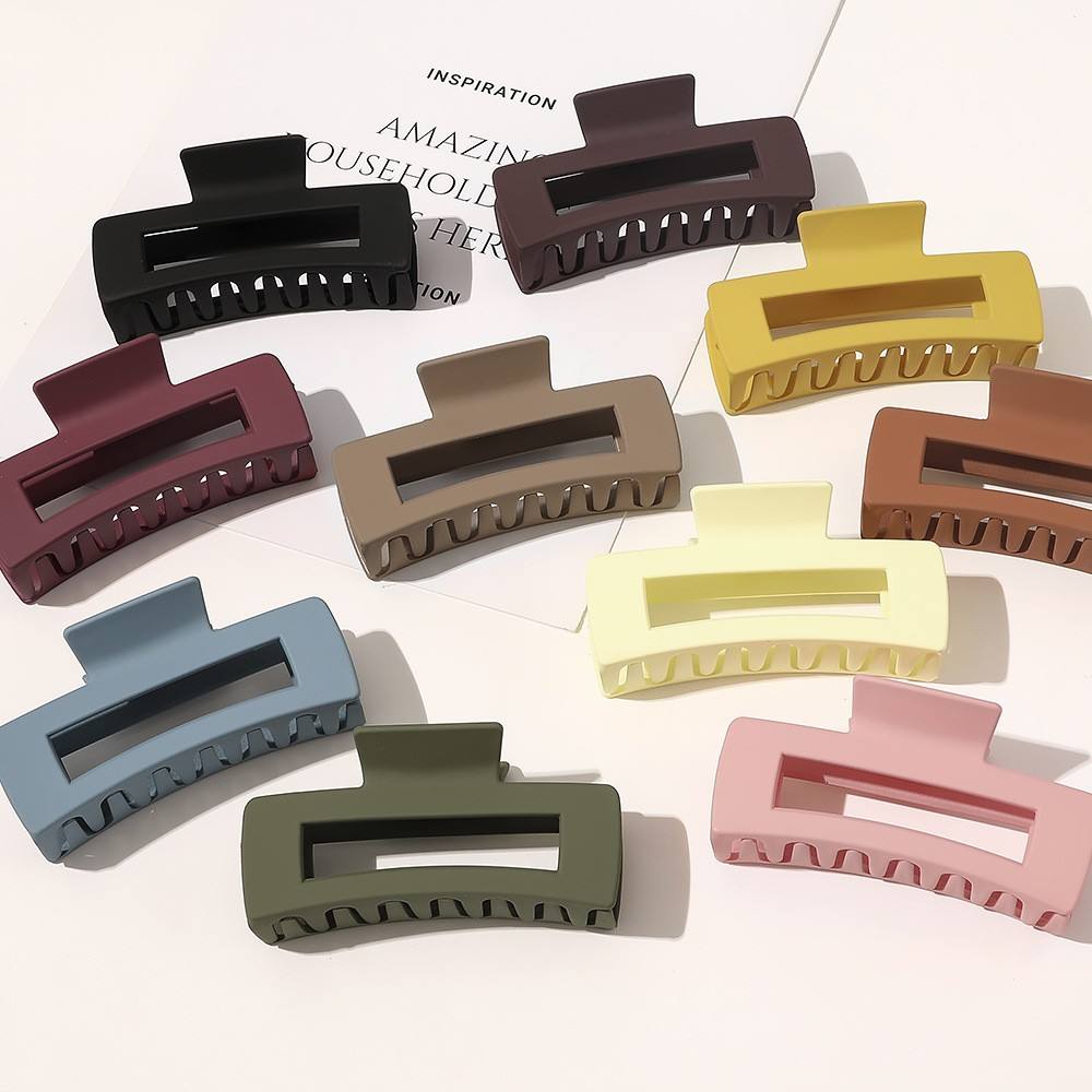3 Pieces Multicolor Rectangle Shape Hair Claw
