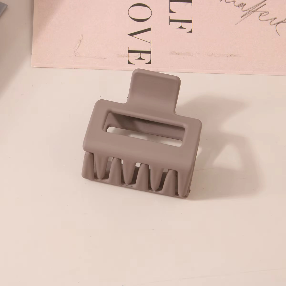 3 Pieces Multicolor Square Shape Hair Claw