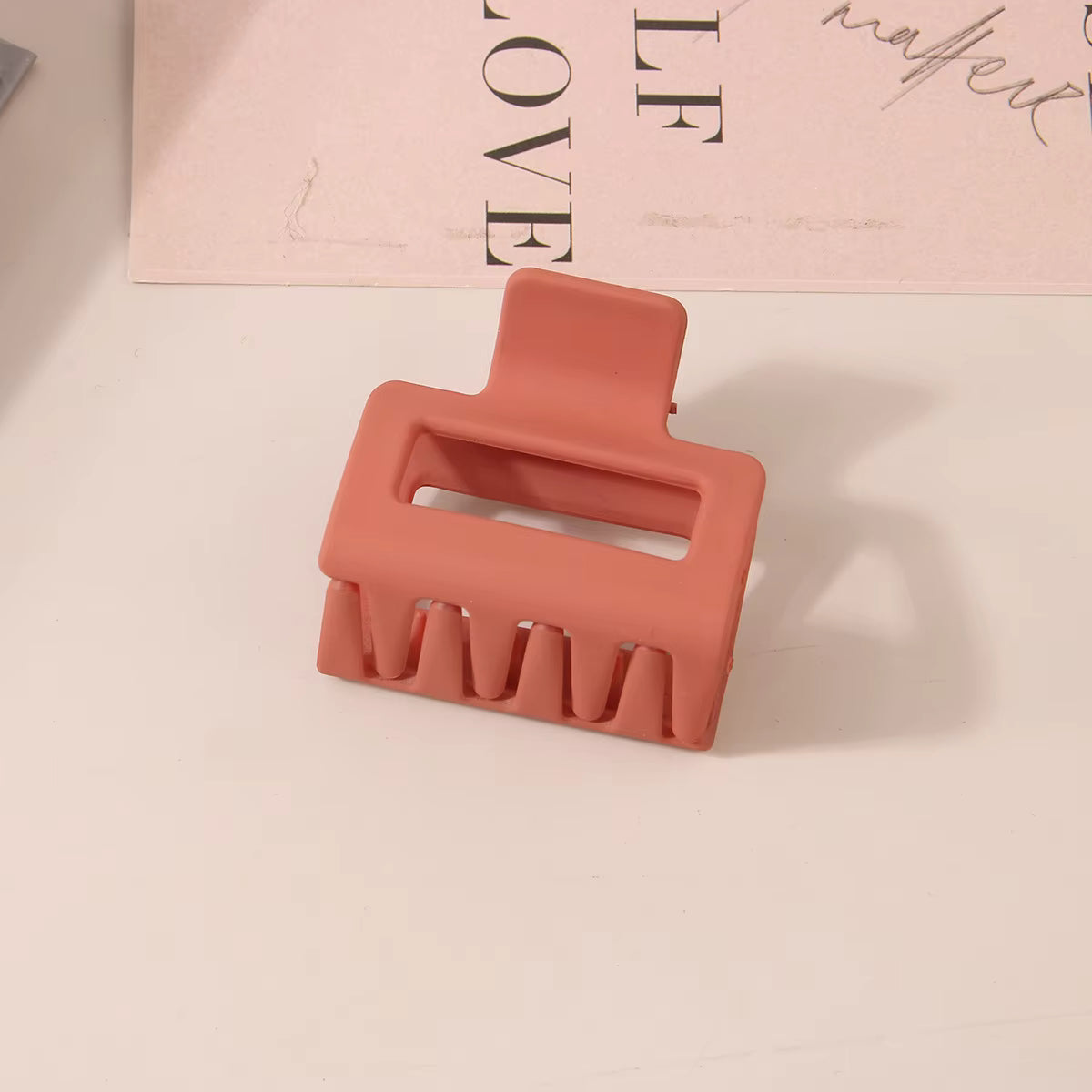 3 Pieces Multicolor Square Shape Hair Claw