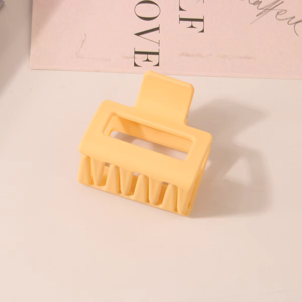 3 Pieces Multicolor Square Shape Hair Claw