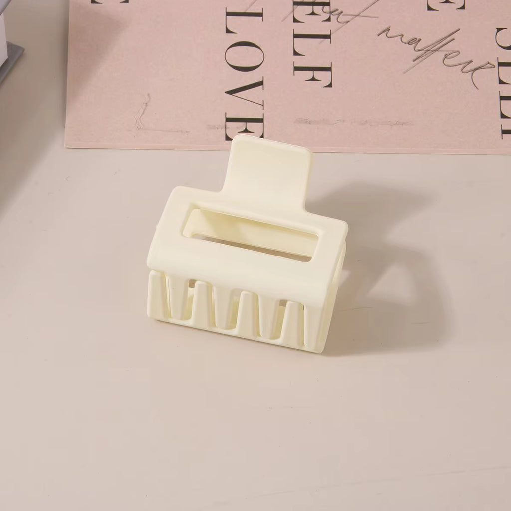 3 Pieces Multicolor Square Shape Hair Claw