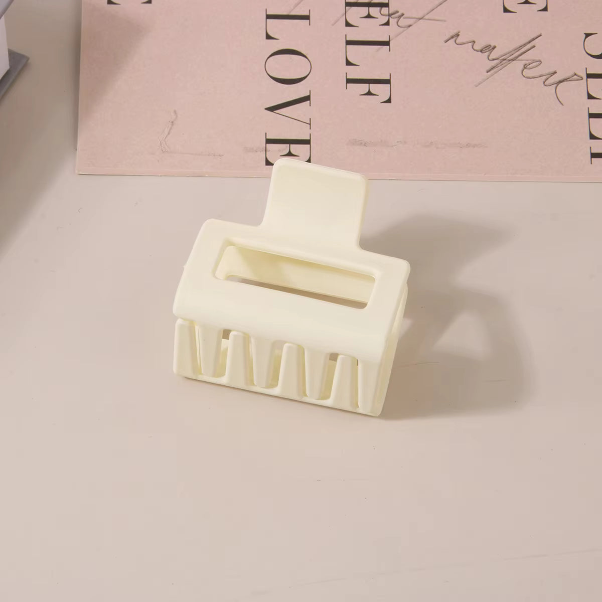 3 Pieces Multicolor Square Shape Hair Claw