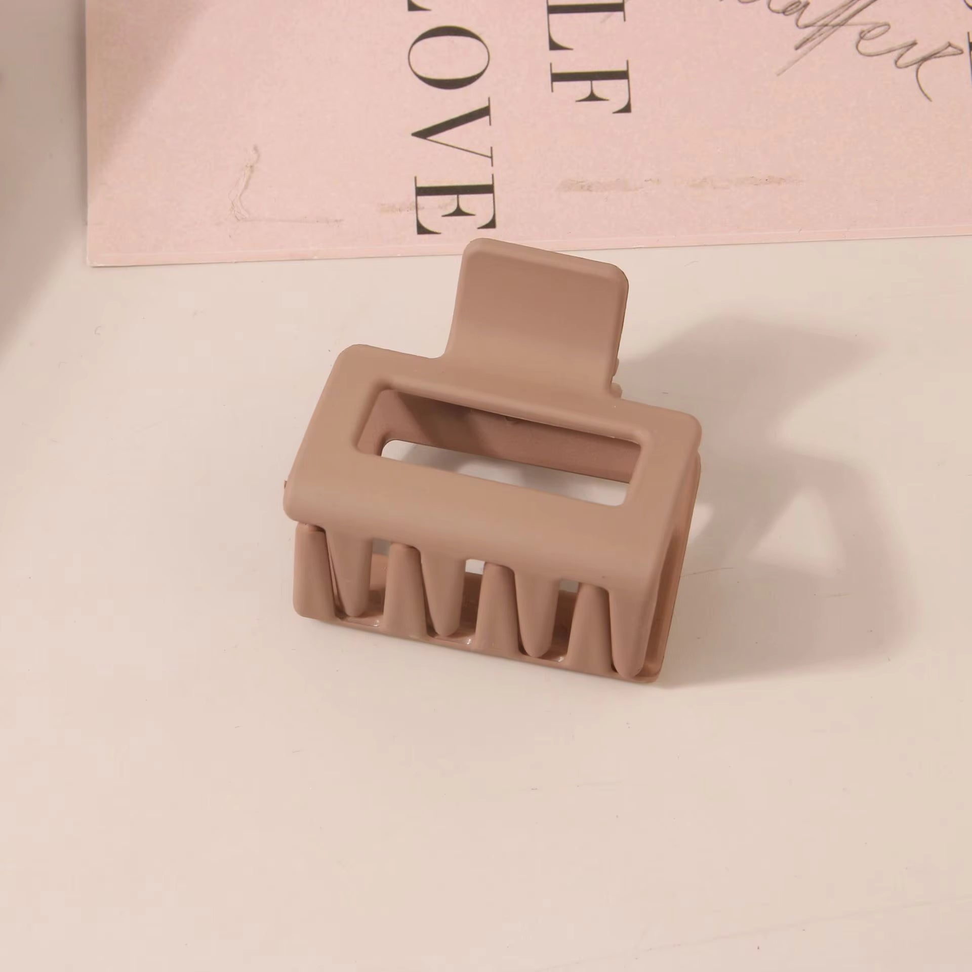 3 Pieces Multicolor Square Shape Hair Claw