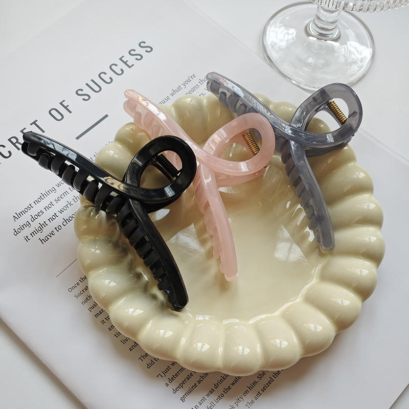 3 Pieces Korean Trendy Ribbon Hair Claw Clip