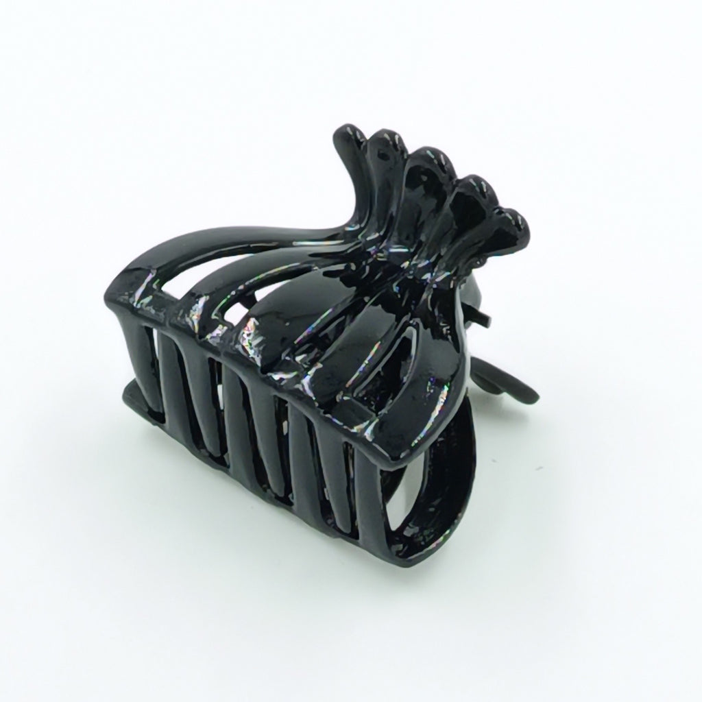 12 Pieces Multi Shape Black Hair Claw – Small