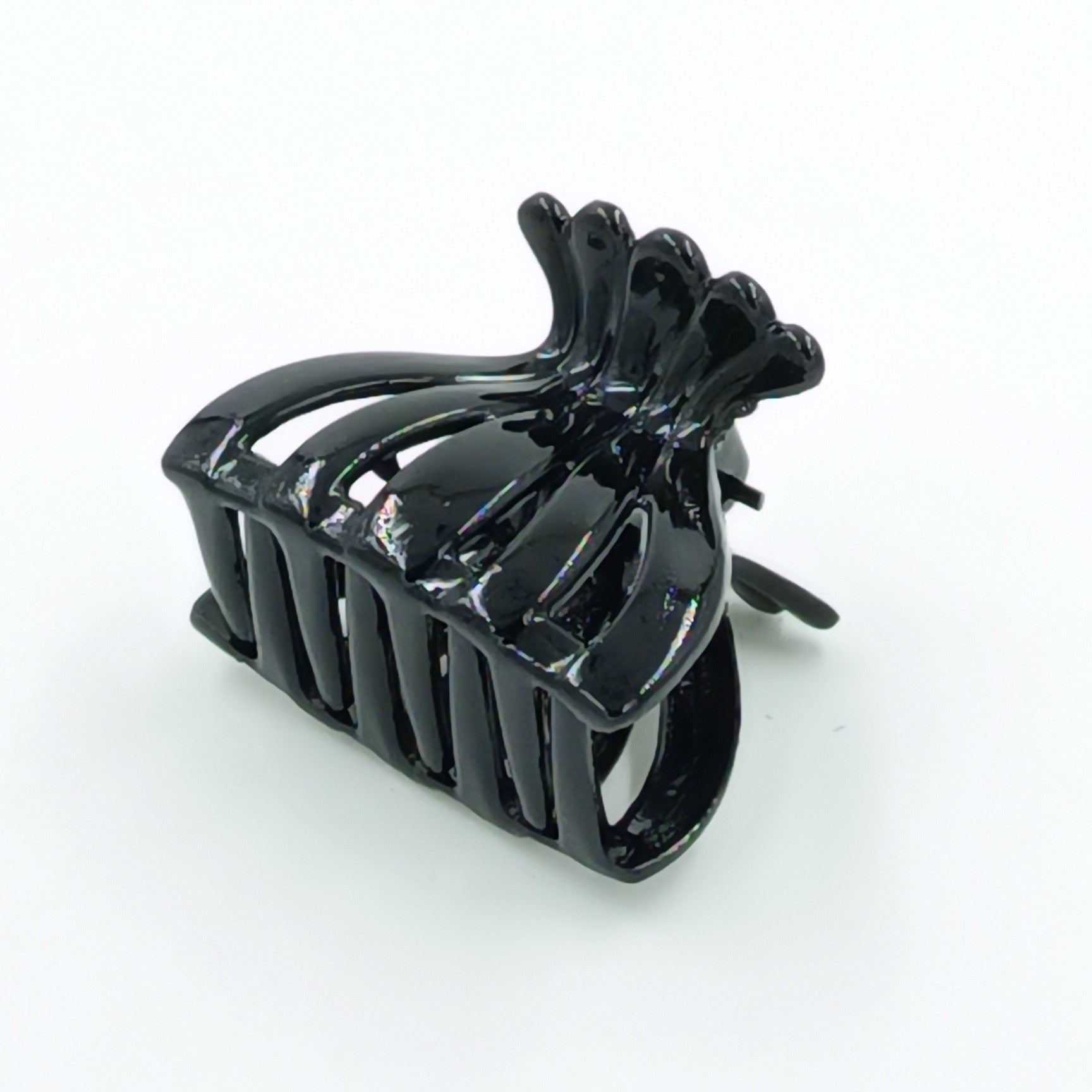 12 Pieces Multi Shape Black Hair Claw – Small
