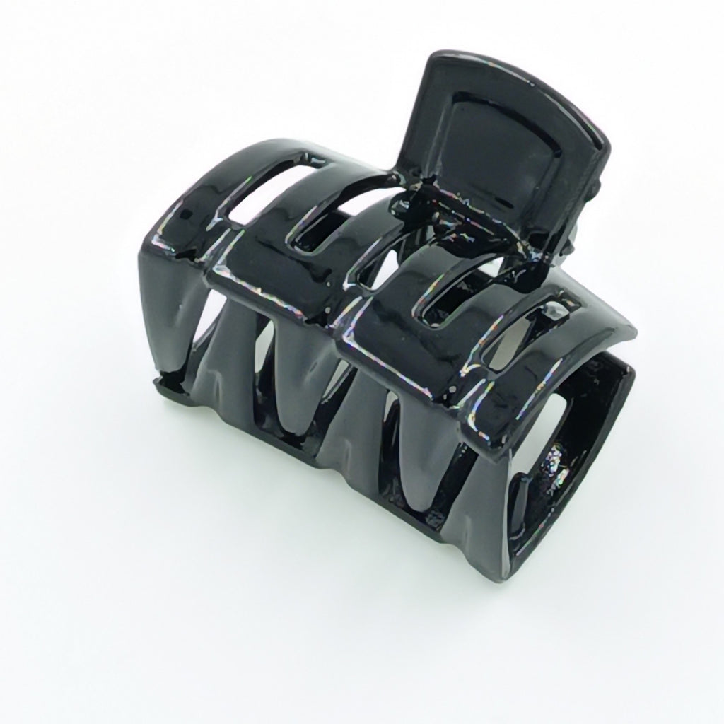 12 Pieces Multi Shape Black Hair Claw – Small