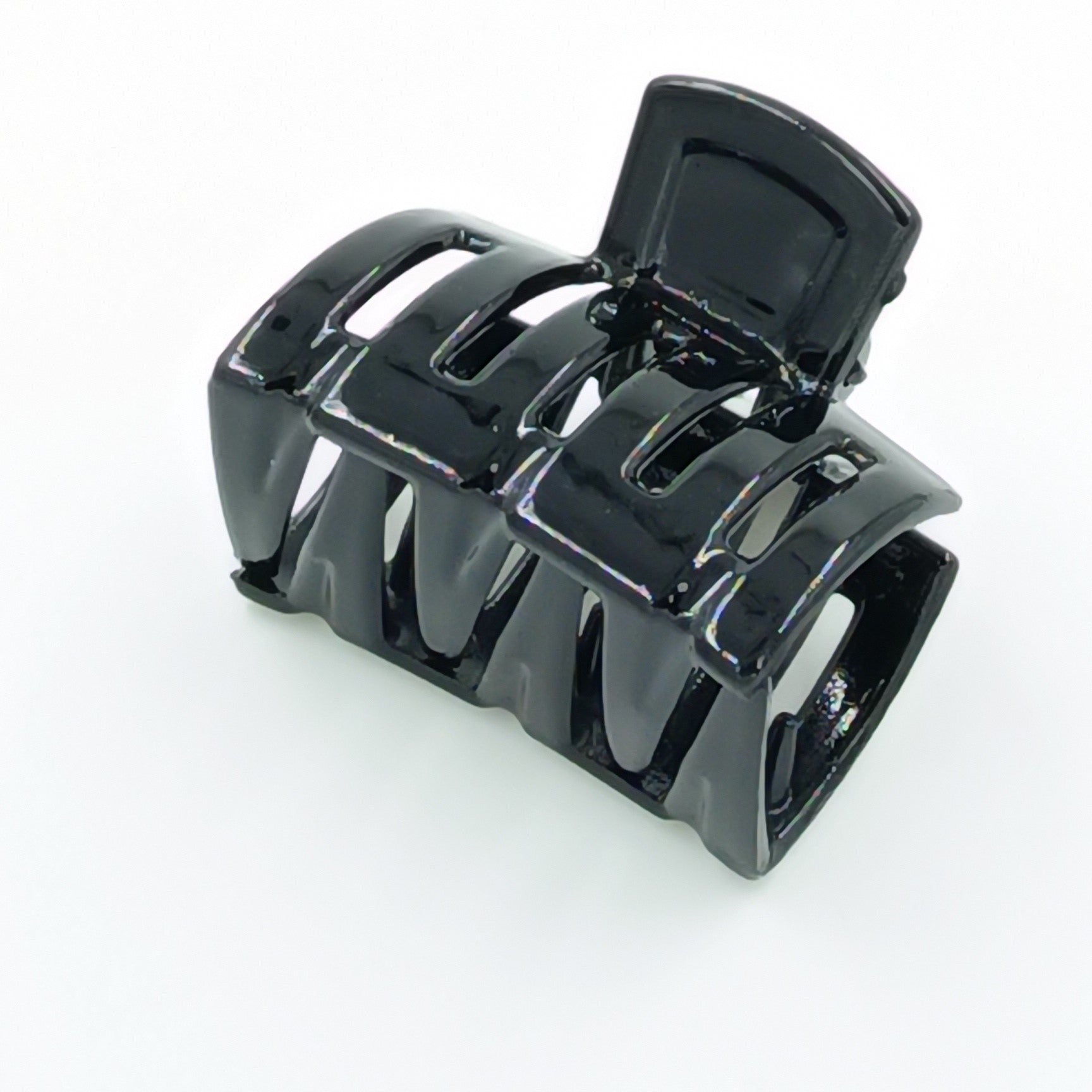 12 Pieces Multi Shape Black Hair Claw – Small