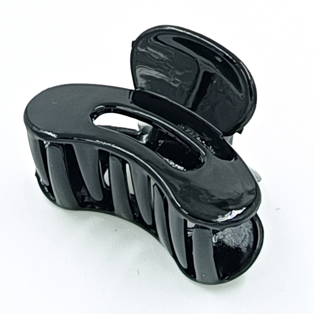 12 Pieces Multi Shape Black Hair Claw – Small